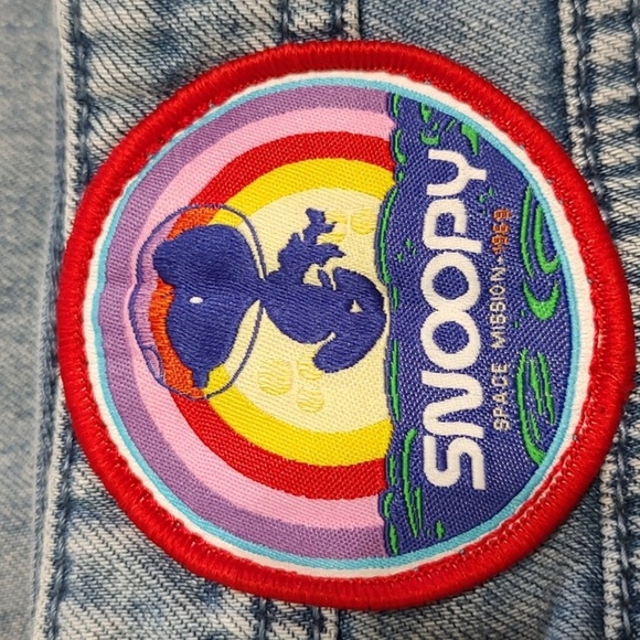 Peanuts Snoopy Button Fly Blue Jeans Size M (9/10) - Picture 5 of 7